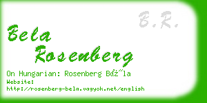 bela rosenberg business card